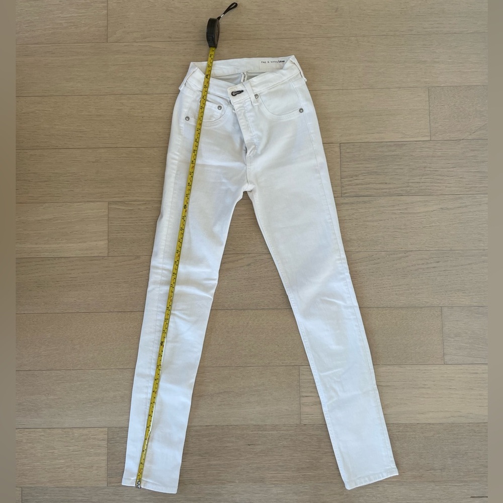 Rag & Bone High Rise Ankle Skinny Jeans White Size 24